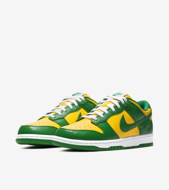 伝統の Nike Dunk Low Brazil カラーブロックデザイン Represent